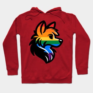 LGBTQ Furry Pride Wolf Logo Hoodie